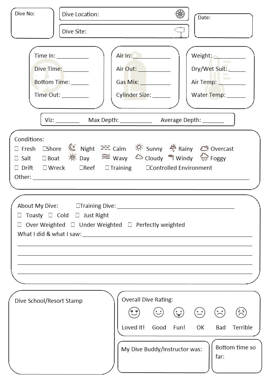 Scuba Diving Logbook