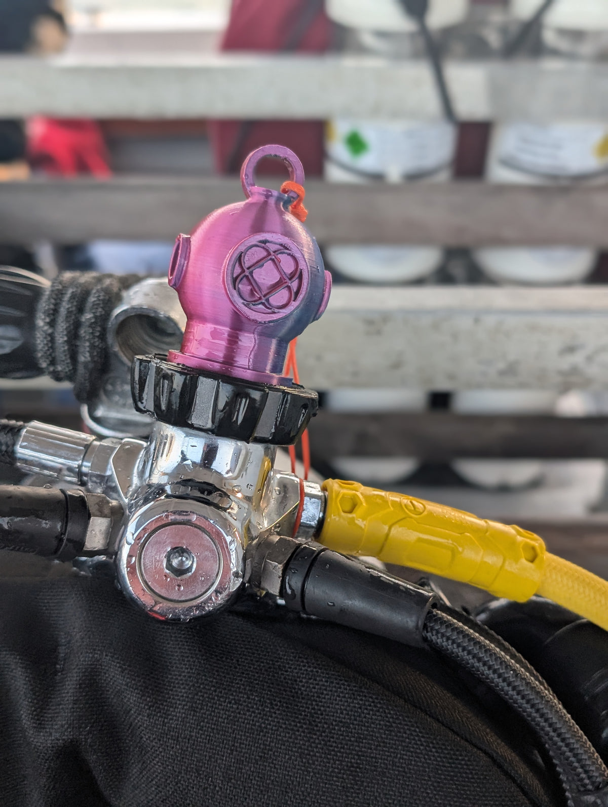 Scuba Helmet Reg Caps